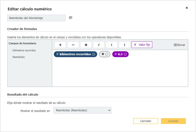 Formeleditor mit Rahmen ES